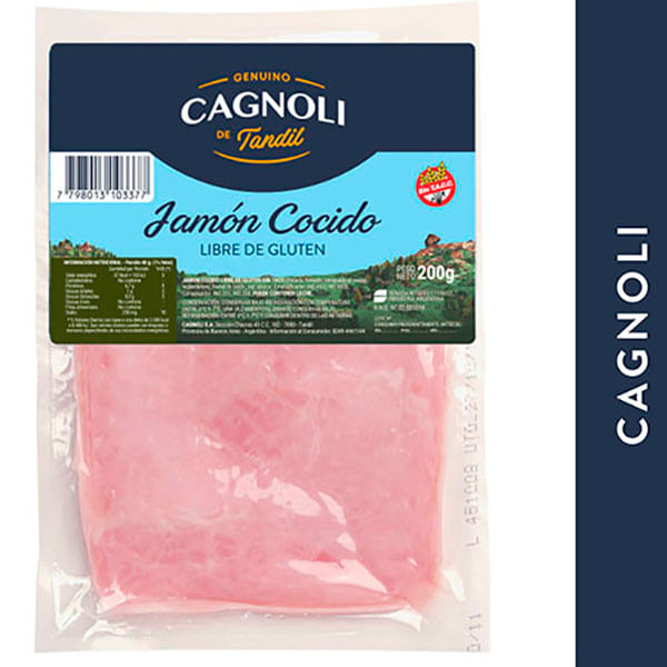 CAGNOLI JAMON COCIDO X200G