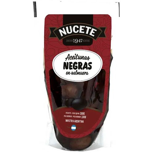 NUCETE ACEITUNAS NEGRAS D/P X180G