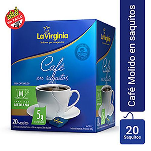 LA VIRGINIA CAFE SAQUITOS X20