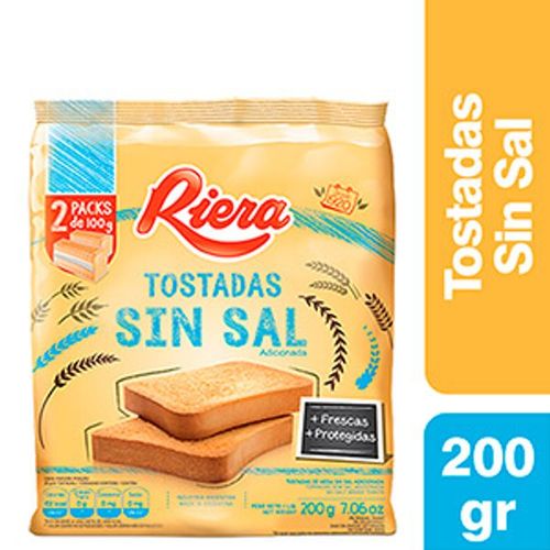 RIERA TOSTADAS SIN SAL X200G