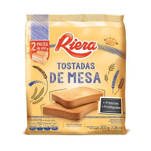 RIERA TOSTADAS MESA CLASICA X200G