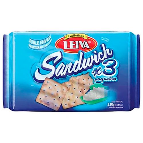 LEIVA GALLETITAS SANDWICH X 330 GRS