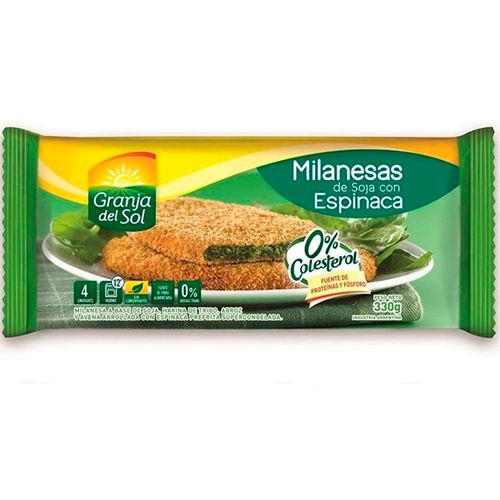 GRANJA DEL SOL MILANESA DE SOJA C/ESPIN.X330G.