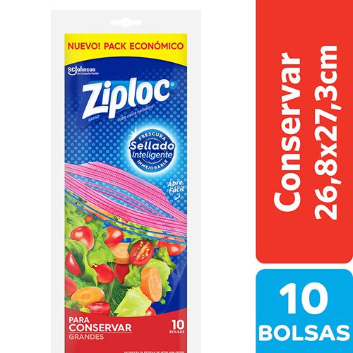 ZIPLOC BOLSA CONSERAR G X10UNID