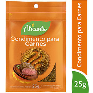 ALICANTE CONDIMENTO P/CARNES X25G