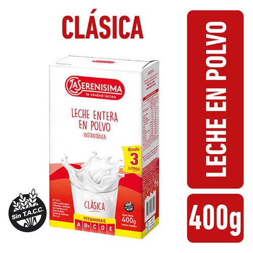 LA SERE LECHE PVO ENT EST X400G