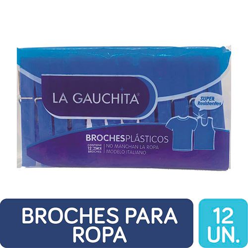 LA GAUCHITA BROCHES PLAST ITAL X12