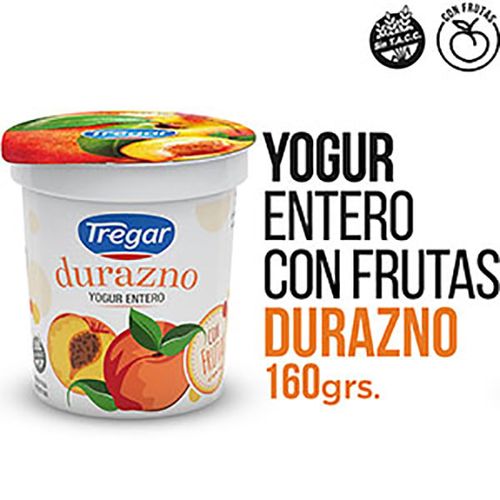 TREGAR YOGUR C/FRUTAS DURAZ.X160GR