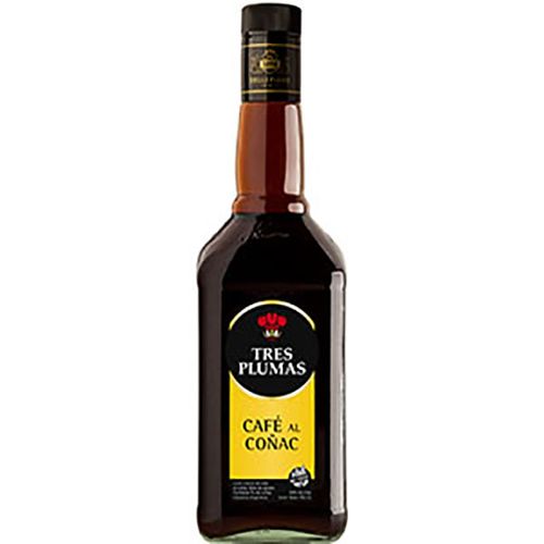 TRES PLUMAS LICOR CAFE/COGNAC 750CC