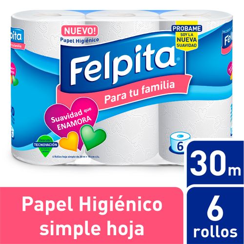FELPITA PAPEL HIGIENICO BCO 6X30MT