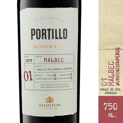 PORTILLO VINO MALBEC X 750 CC