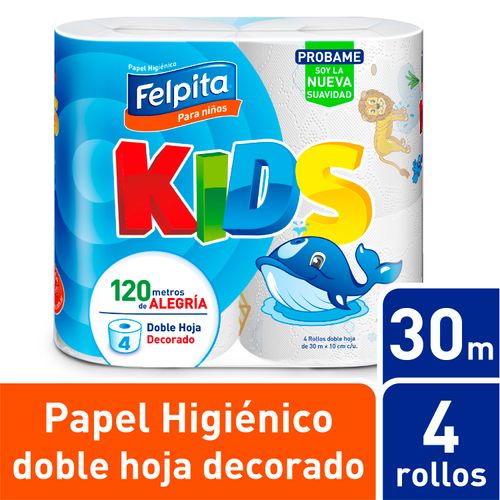 FELPITA PAPEL HIGIENICO KIDS 4X30MT