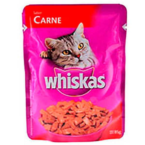 WHISKAS POUCH CARNE X85GR
