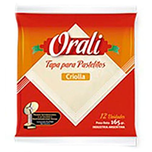 ORALI TAPA PASTELITOS CRIOLLO 12U