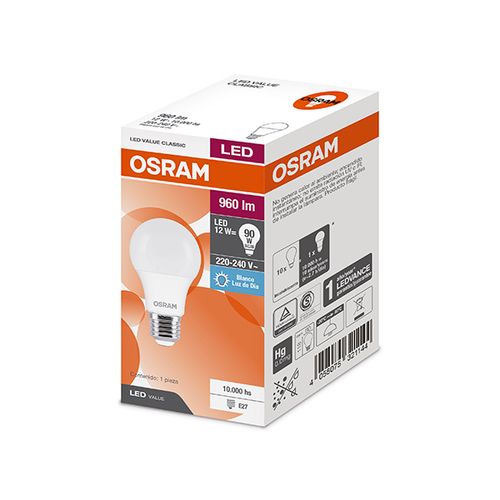 OSRAM LAMPARA LED VALUE 12 FRIO