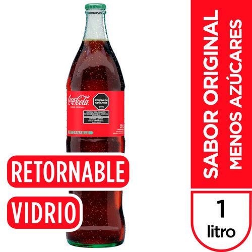 COCA COLA GASEOSA VIDRIO RET X1L