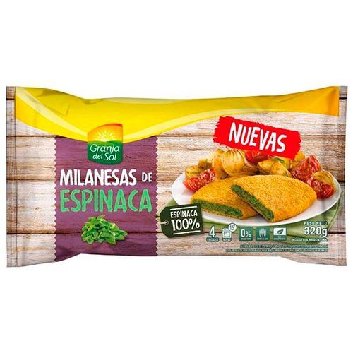 GRANJA DEL SOL MILANESA DE ESPINACA X320G