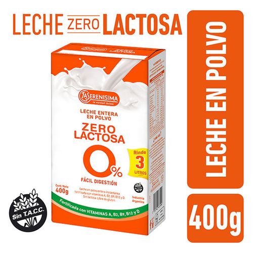 LA SERE LECHE PVO ZERO LACT X400G