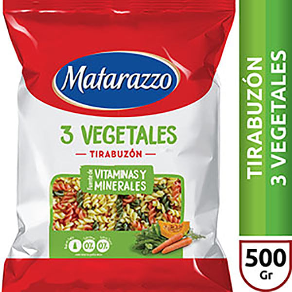 MATARAZZO-FIDEOS-TIRABUZON-3VEG-X500G