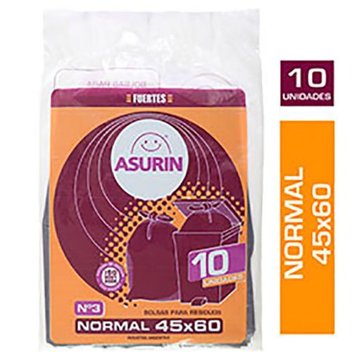 ASURIN BOLSAS RESIDUOS NORMAL X10U