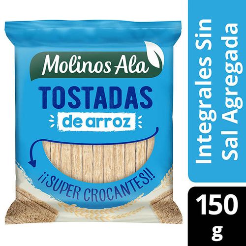 ALA TOSTADAS DE ARROZ INT S/SAL X150G