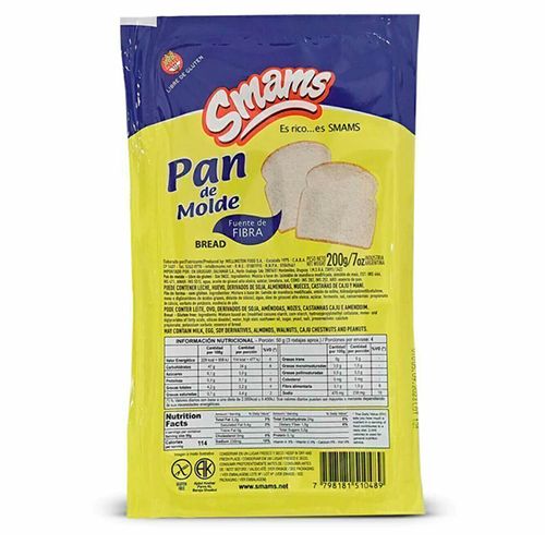 SMAMS PAN DE MOLDE X200GR