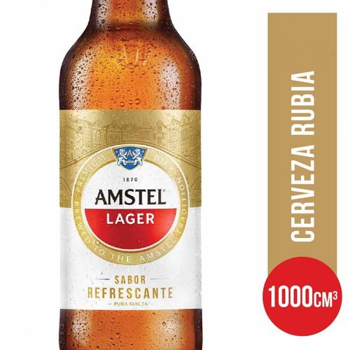 AMSTEL CERVEZA LAGER X1L