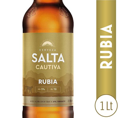 SALTA CAUTIVA CERVEZA RUBIA X1LT