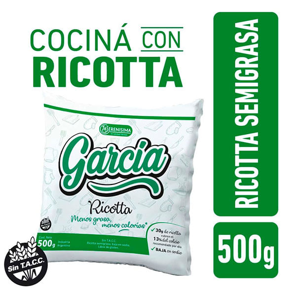 GARCIA-RICOTA-SEMIGRASA-X500G