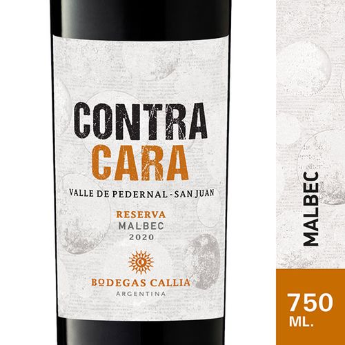 CONTRA CARA VINO MALBEC X750ML