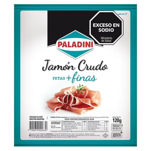 PALADINI JAMON CRUDO FET FINAS X120G