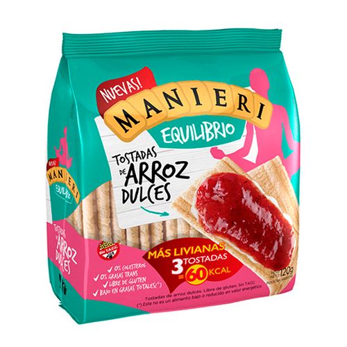 MANIERI TOSTADAS ARROZ DCE X120G