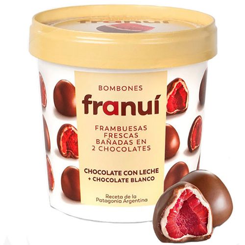 FRANUI FRAMB BAñADAS CHOC BCO/LECHE 150G