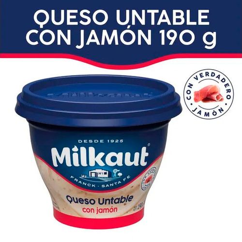 MILKAUT QUESO UNT C/JAMON X190G