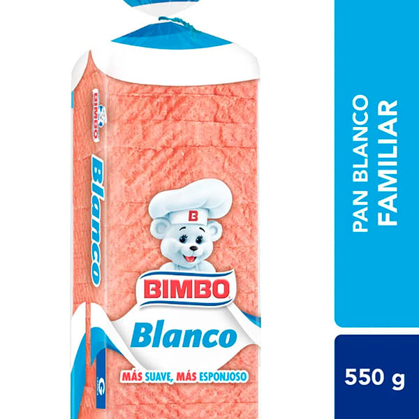 BIMBO PAN BLANCO C/VIT D PAN 550G