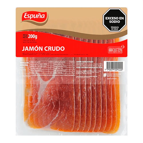 ESPUNA JAMON CRUDO EXT FINO X200G