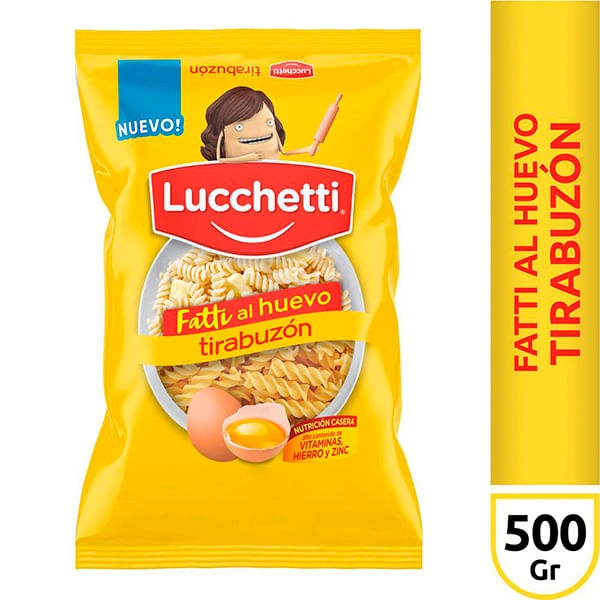 LUCCHETTI-FIDEO-TIRABUZON-HUEVO-X500GR