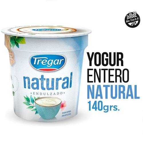 TREGAR YOGUR NATU S/AZUC X140G