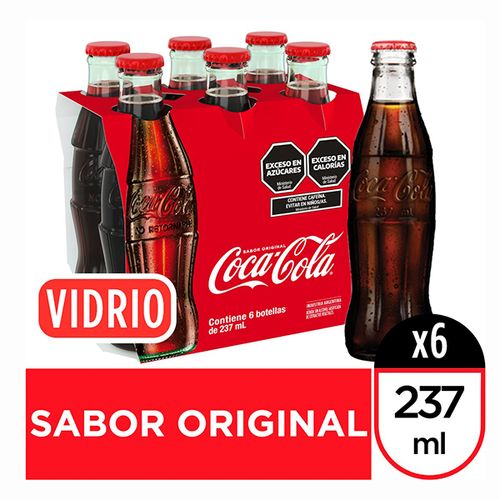 COCA COLA VIDRIO 6U X237CC