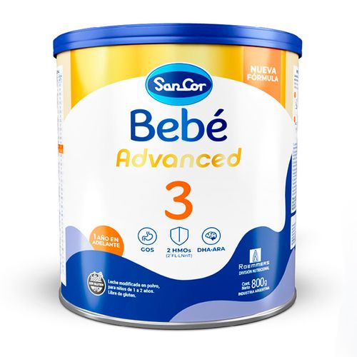 SANCOR BEBE 1 ADV.LECHE PVO.X800G