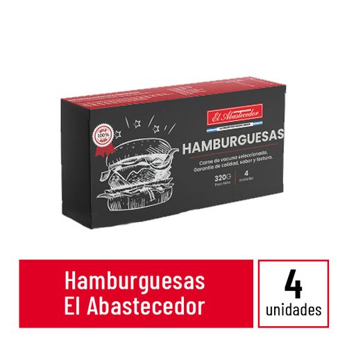 EL ABAST HAMB100% NOVILLO 4UX320G