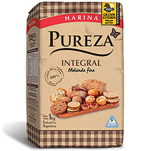 PUREZA HARINA INTEGRAL 100% X1KG