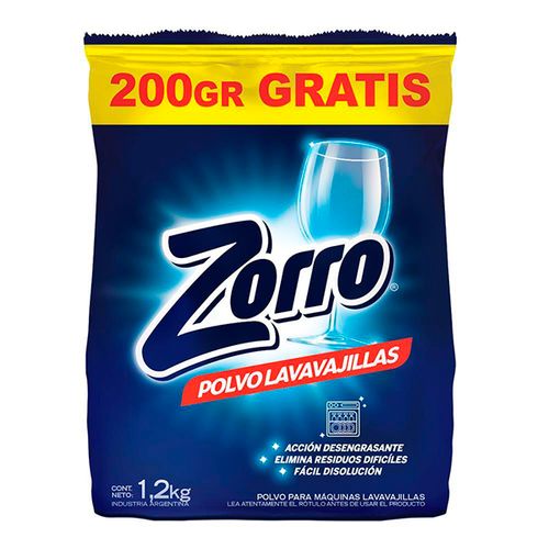 ZORRO DISH AUT POLVO X1,2KG